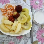 과일,우유 아침!
